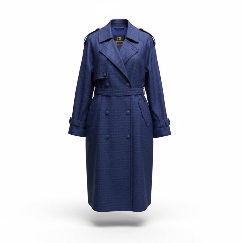 London Fog Vintage Gingham Trench Coat Size 10 Lined